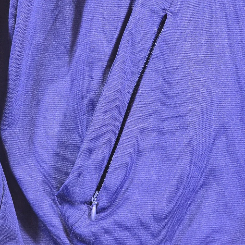 NEW Adidas Hoodie Mens Large Blue Pullover Game and Go Logo Aeroready Sweatshirt
